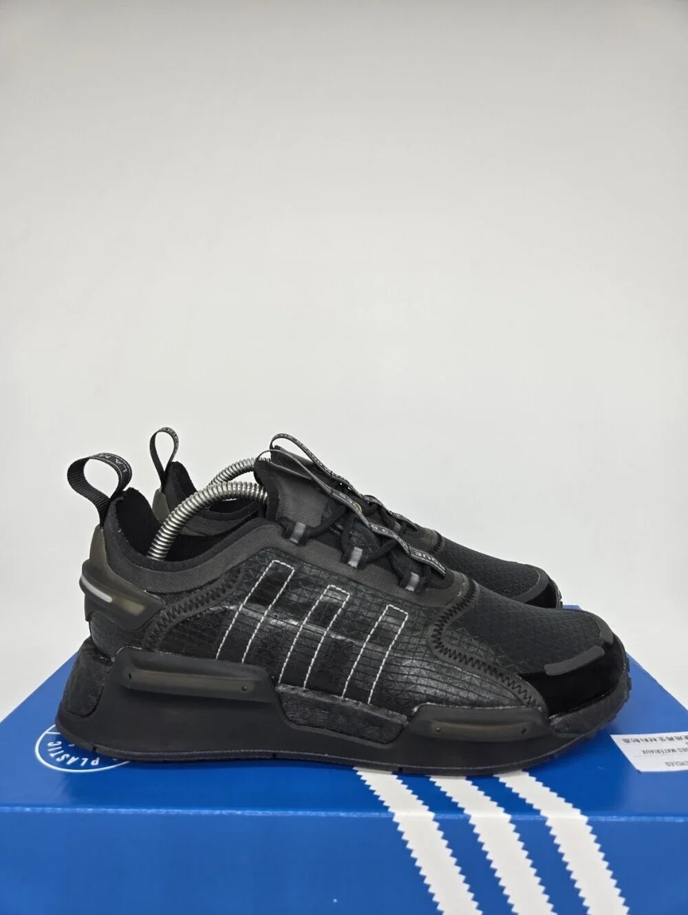 adidas Women's NMD_V3 GW5657 Core Black Silver Metallic Shoes Size 9